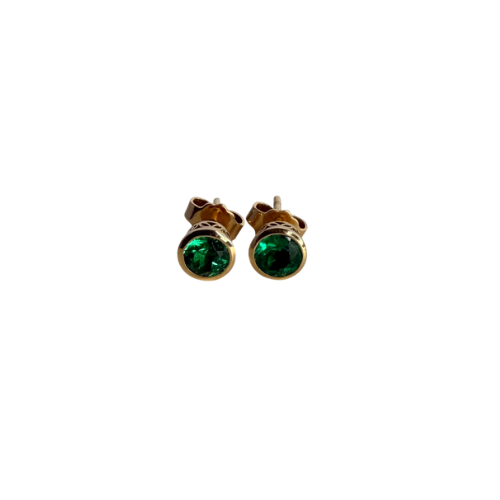 Aretes de Esmeralda Natural Colombiana en Oro 18K – Pendientes Atemporales Hechos a Mano | Certificado Incluido